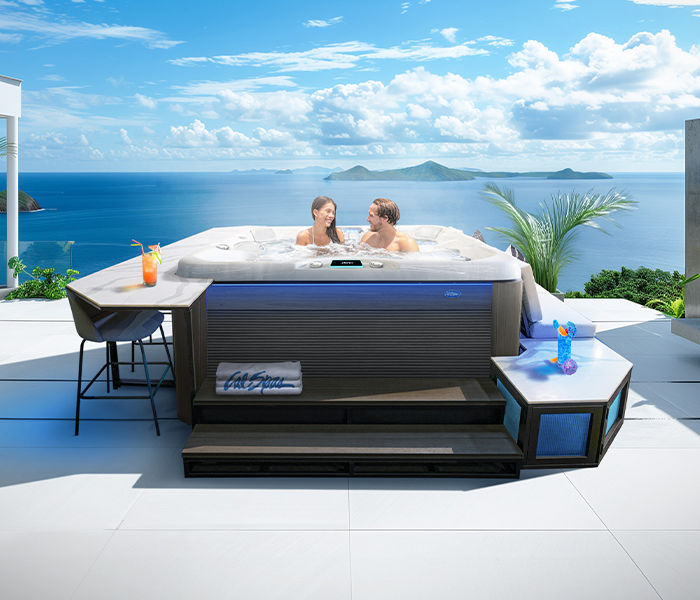 Calspas hot tub being used in a family setting - Pleasanton